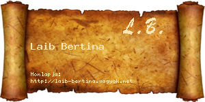 Laib Bertina névjegykártya